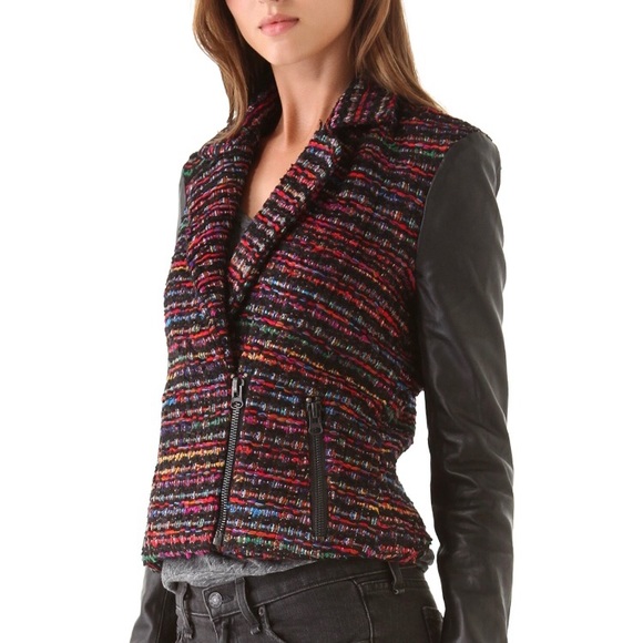 Torn by Rony Kobo leather and tweed jacket - Picture 3 of 4